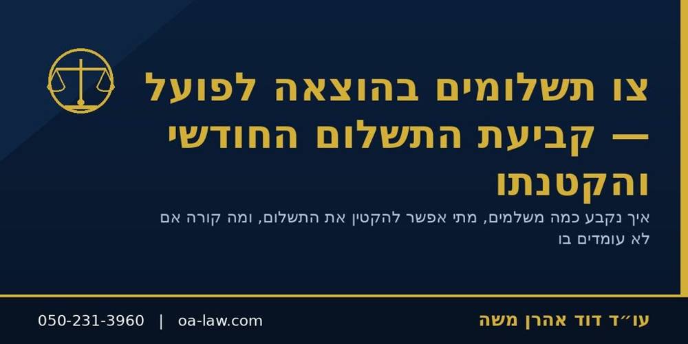 צו תשלומים בהוצאה לפועל – קביעת התשלום החודשי, הקטנתו ומה קורה אם לא עומדים בו