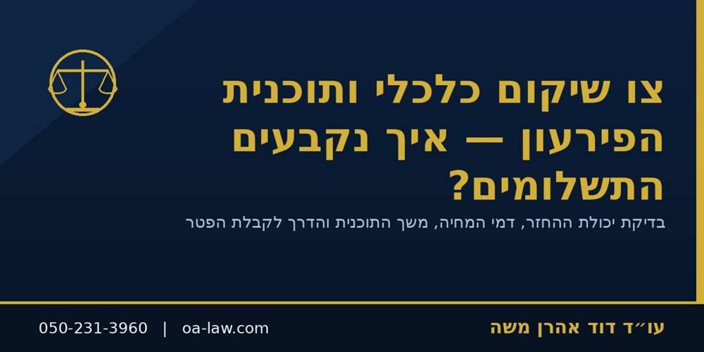 צו שיקום כלכלי ותוכנית פירעון – כמה משלמים, איך נקבע צו התשלומים ומה משך ההליך?