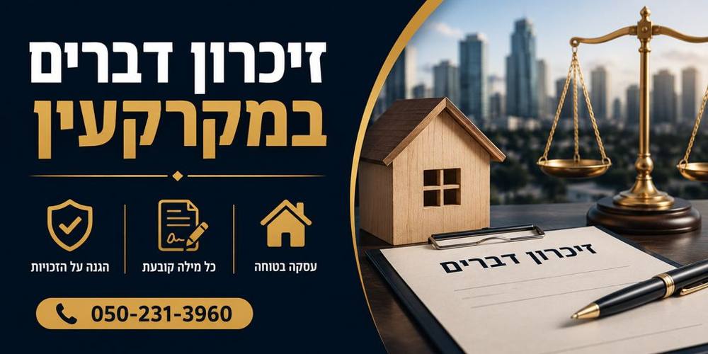 זיכרון דברים בעסקת מקרקעין – האם חתמתם על חוזה מחייב בלי שהתכוונתם?